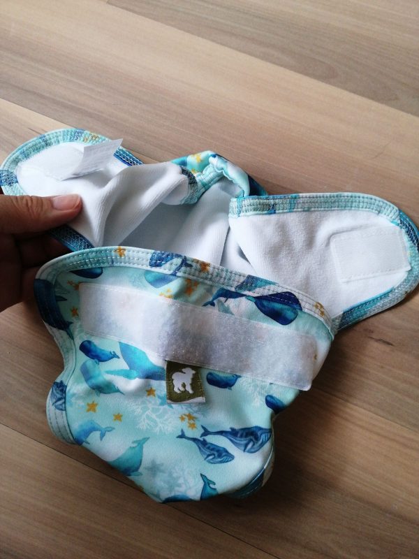 Little Lamb Swim Nappy velcro tabs