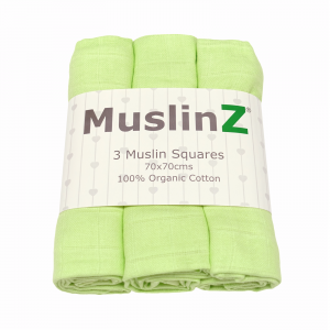 Muslinz 70cm Squared 100% organic cotton 3 pk