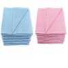 bright bot blue and pink cotton terry squares