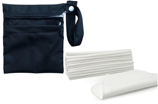 Washable Wipes + Dry to Wet Bag