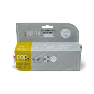 Close Pop-in Reusable Fast wicking Nappy Fleece Liners 10pk