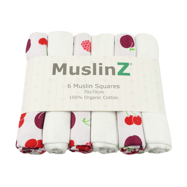 white fruit muslinz square